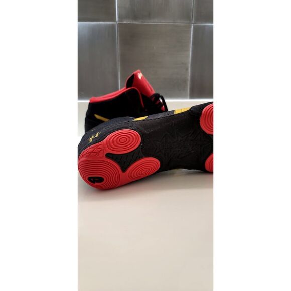 Asics Men's Wrestling Ring Sparring Red Yellow Black Sz 14 Elite JB V2 Shoes - Picture 7 of 12